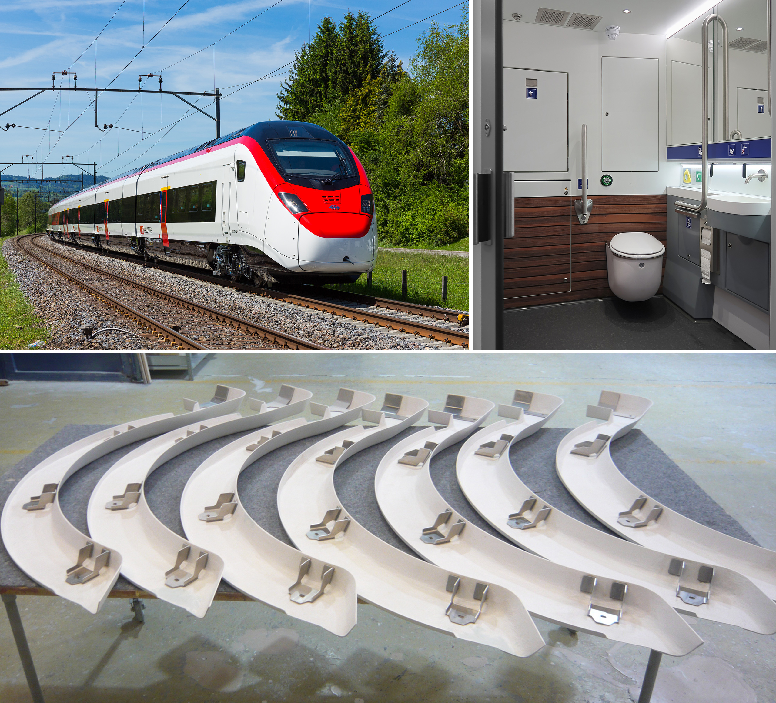 EC-250 SBB und Westbahn WC-Kabinen T&uuml;rantriebsverkleidungen